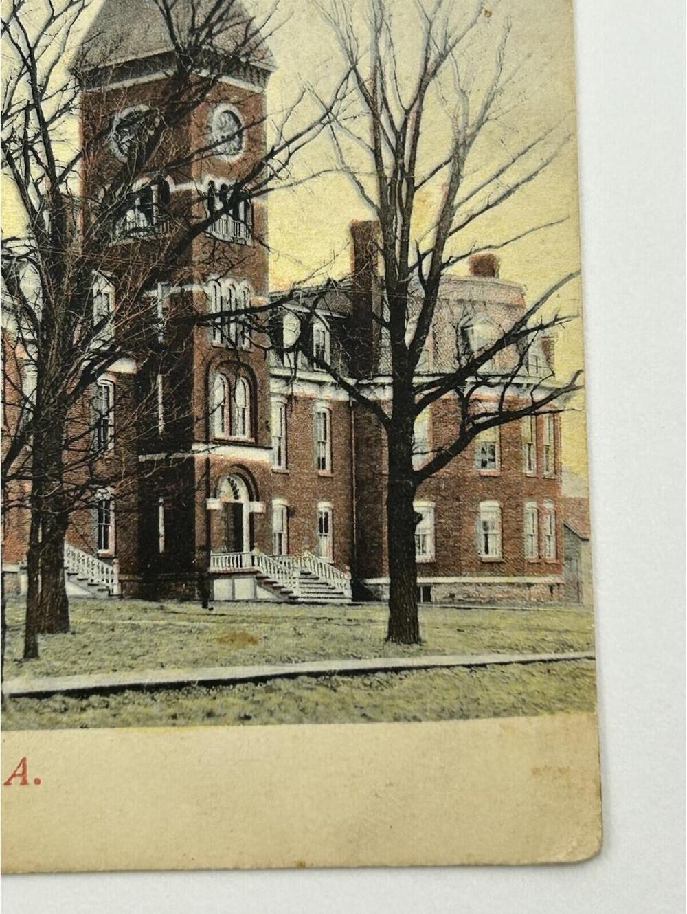 1908 Ellsworth College Old Main Iowa Falls IA Postcard Grundy Center IA 1c Stamp - Picture 10 of 16